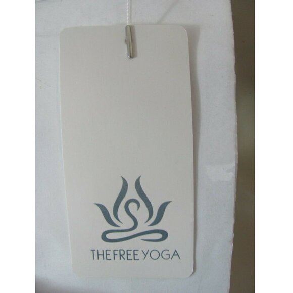 The Free Yoga Womens Top Size L White Short Sleeves Workout Casual Open Back NWT - Picture 8 of 9